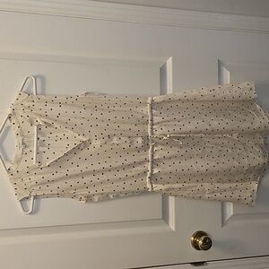 Babaton White Polka Dot Mini Dress